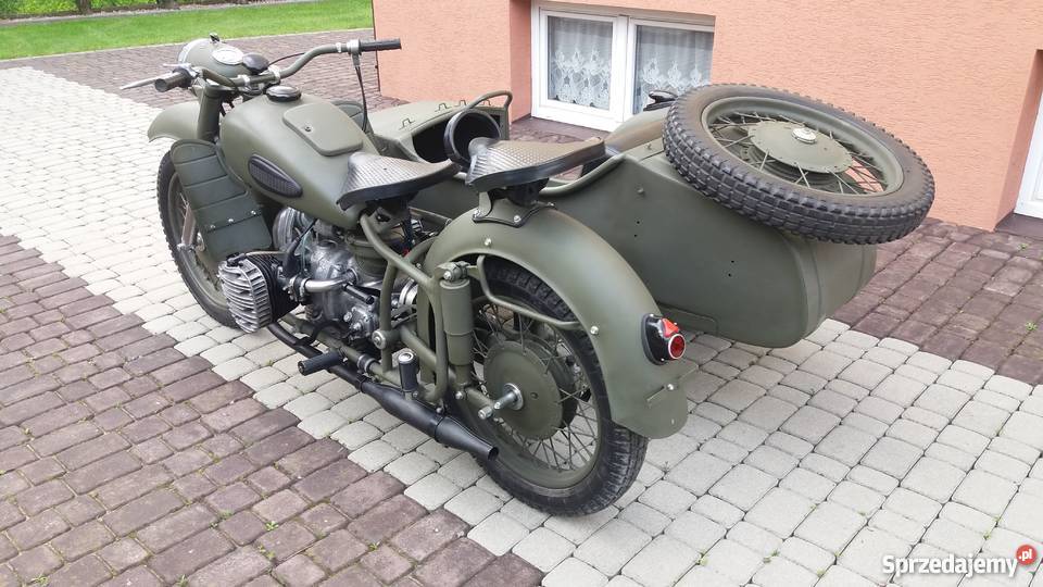 K750 z wózkiem bocznym 1962rM72Ural Dniepr Leżajsk