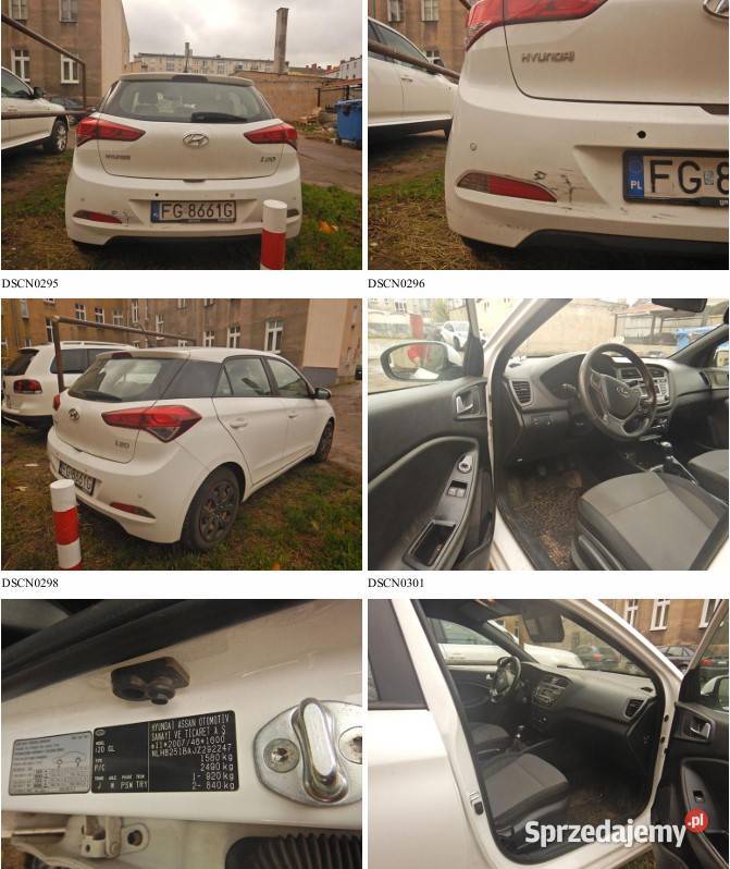 HYUNDAI i20 12 MR15 E6 produkcji 2017 100000km lubuskie