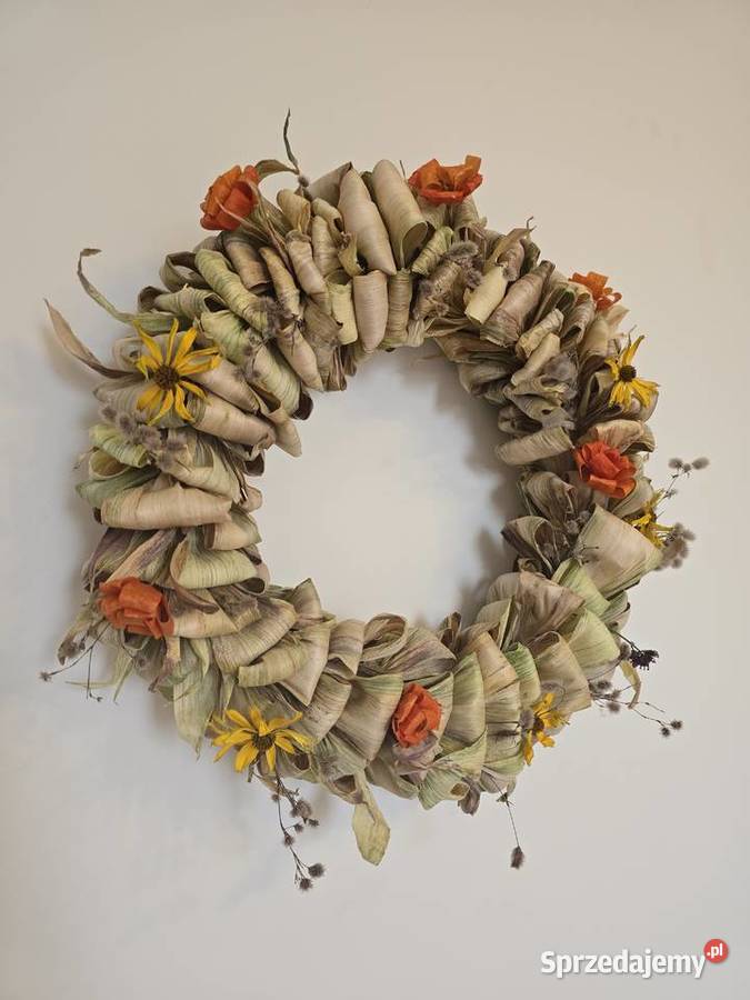 Duży Wianek z liści kukurydzy Węgorzewo