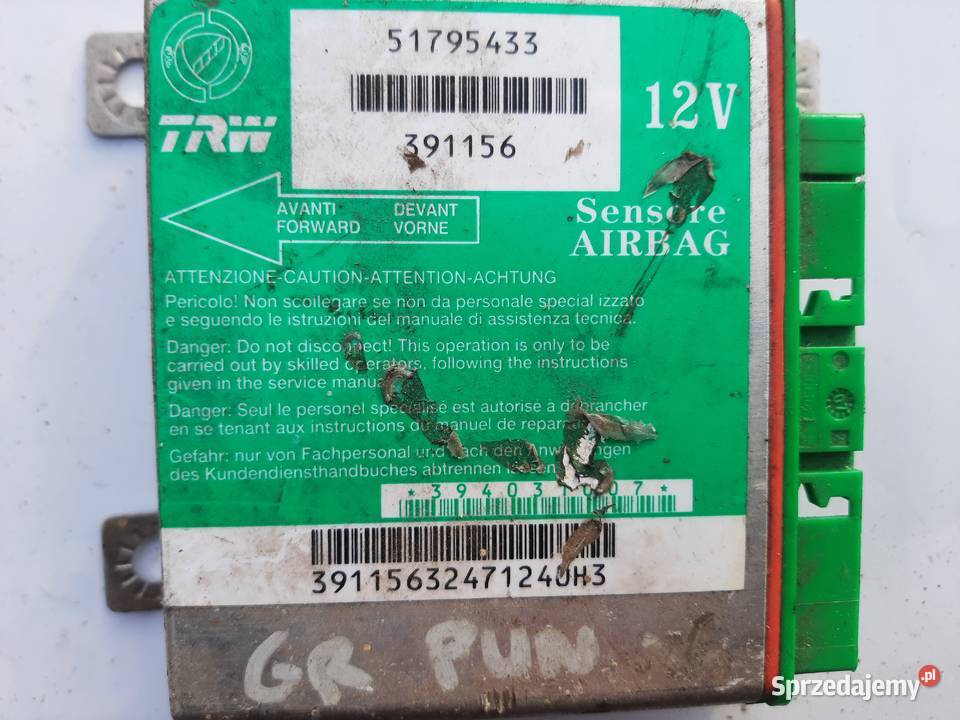 Sensor moduł poduszek Air Bag Fiat Grande Punto łódzkie