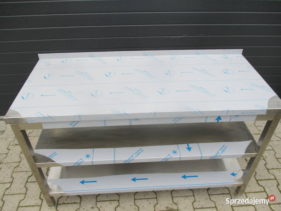 SOLIDNY STÓŁ GASTRONOMICZNY Z DWOMA PÓŁKAMI Ostrów Wielkopolski