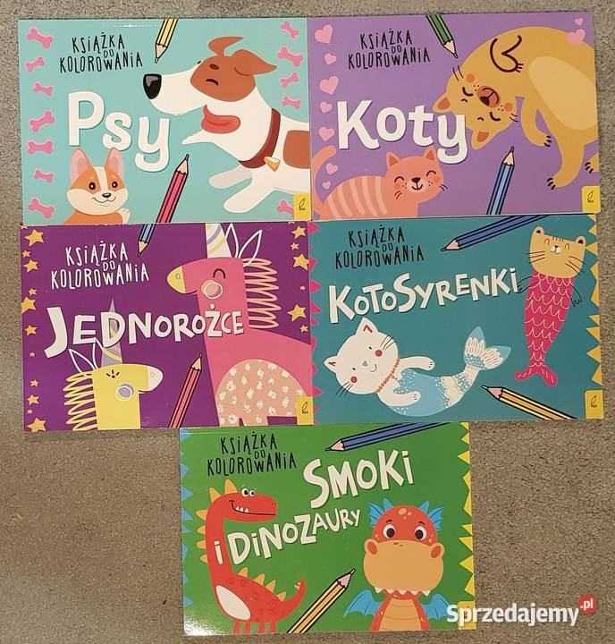 Książka do kolorowania Psy Koty Jednorożce Ząbki