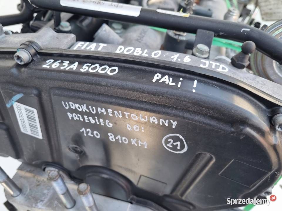 SILNIK KOMPLET Fiat Doblo II 16 JTD MJET lubelskie Rudka