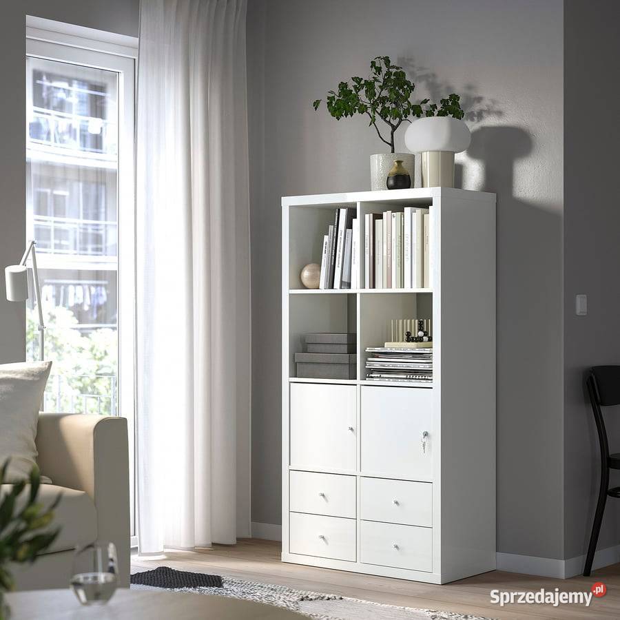 Wkład biały z drzwiami ikea kallax Lublin sprzedam