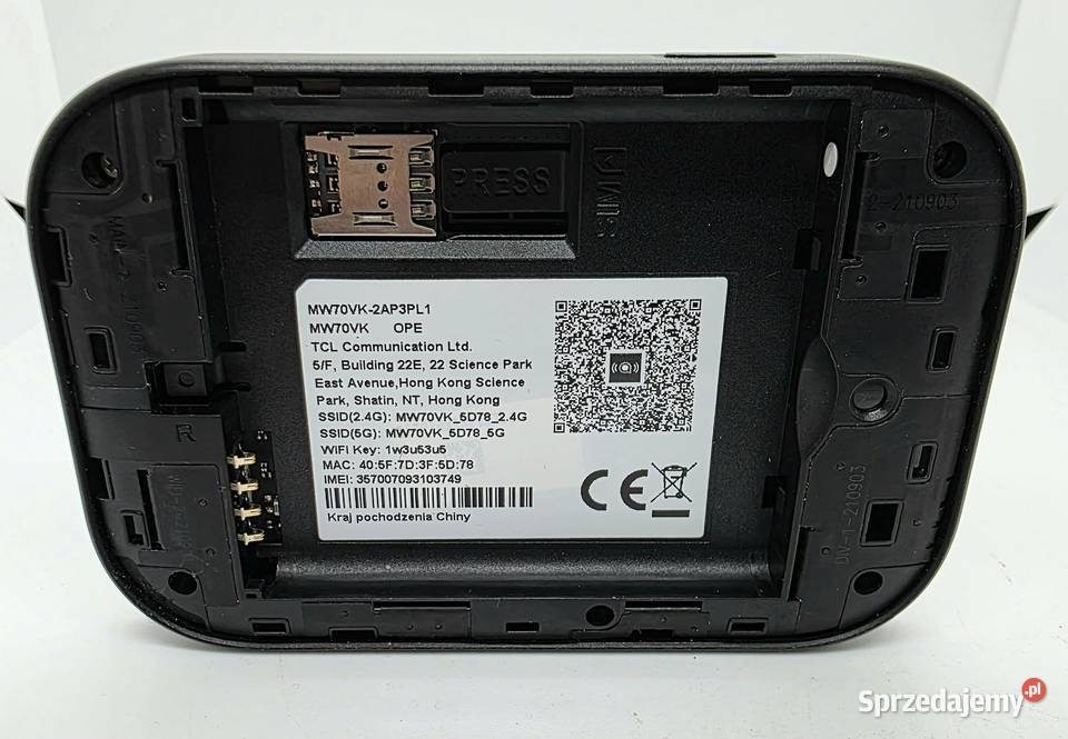 Router mobilny ALCATEL MW70VK Elektronika Elbląg