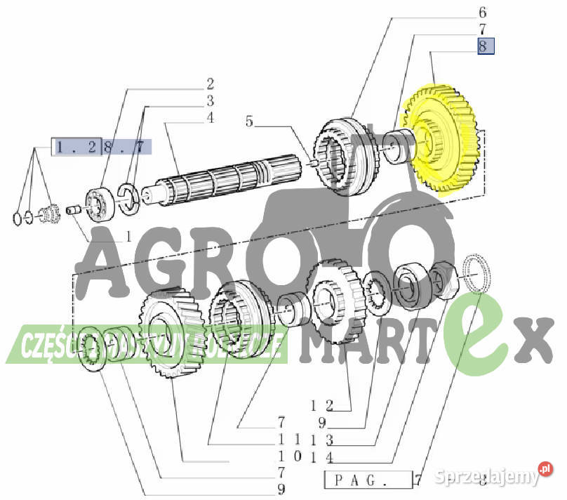 5164727 KOŁO ZĘBATE Z38Z55 CNH Wichrów