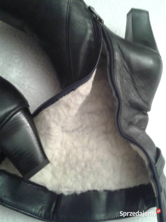 Kozaczki damskie całe z naturalnej skóry rozmiar Dębica sprzedam