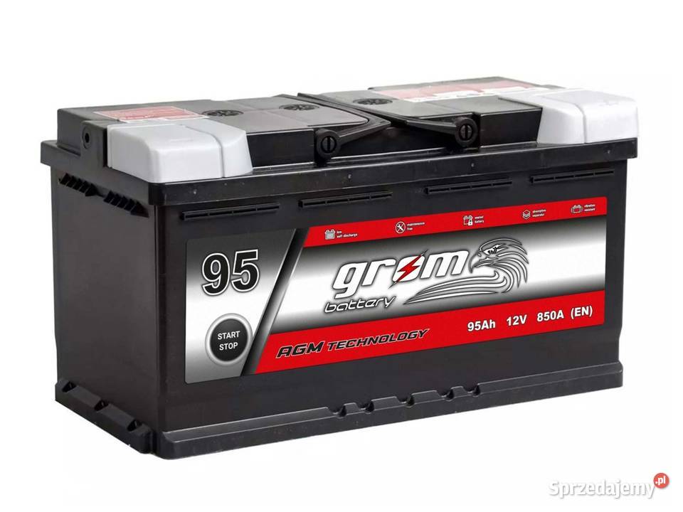 Akumulator GROM AGM STARTSTOP 95Ah 850A Prawy Słupsk
