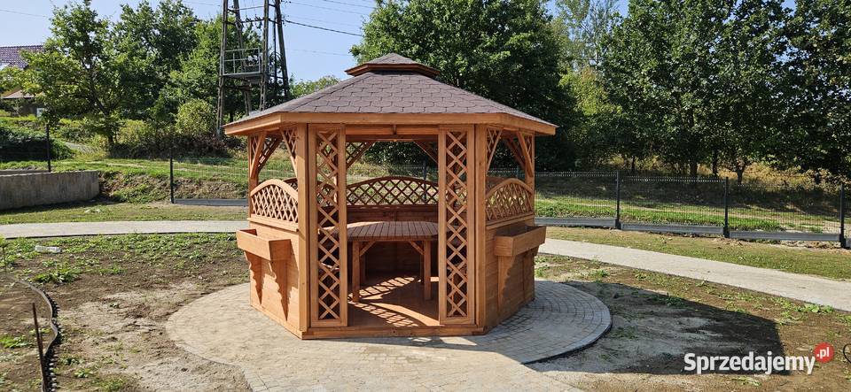 Altany ogrodowe sześciokątne drewniane Maków Podhalański