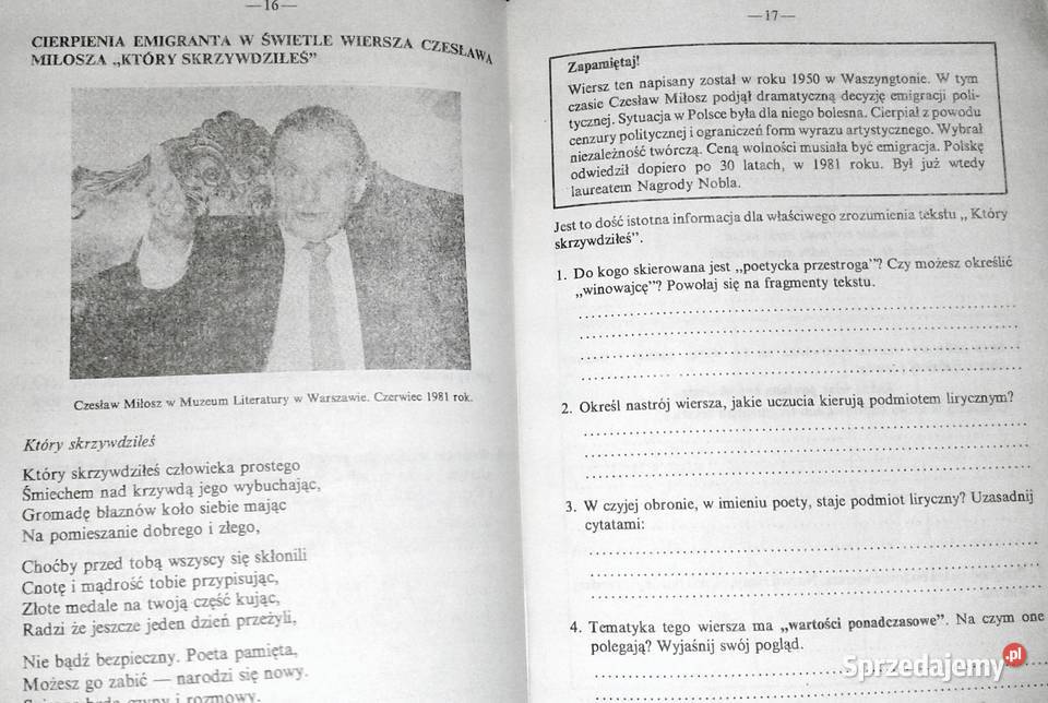 Język polski Zeszyt ćwiczeń kl 8 cz 2 Elżbieta Pozostałe