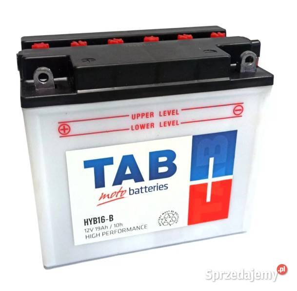 Akumulator motocyklowy TAB YB16B HYB16B 12V 19Ah Układ elektryczny, zapłon Grudziądz sprzedam