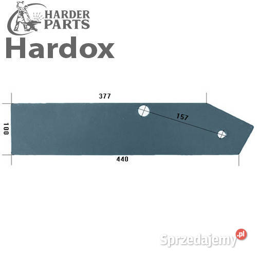 Płoza krótka HARDOX 20619L N 1315 651 do pługa Suwałki