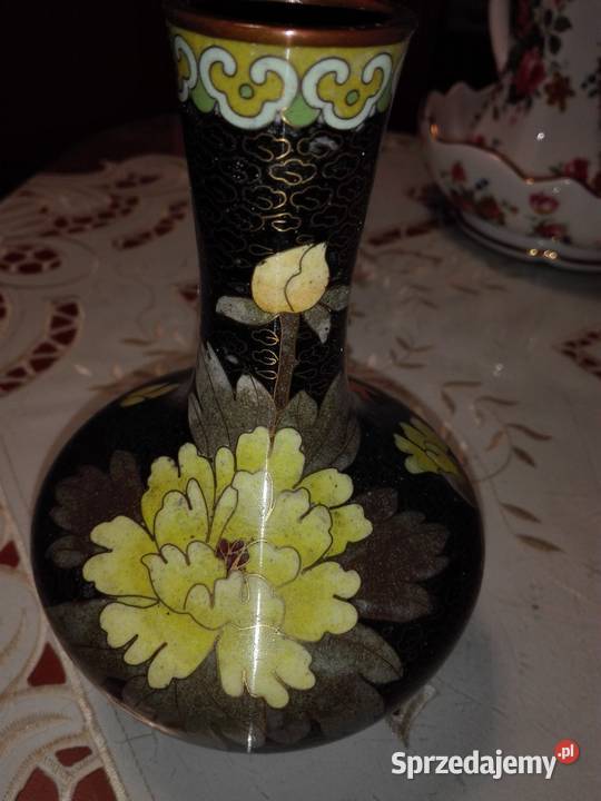 Wazon cloisonne emalia komórkowa wielokolorowy