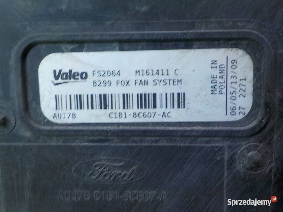 FORD FIESTA MK7 LIFT 10 B 13r HB 5D wentylator osobowe Wentylatory chłodnicy Suków