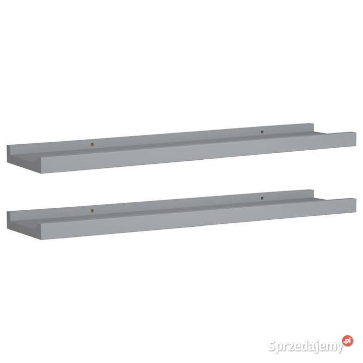 Półki ścienne na zdjęcia 2 szare 60x9x3 MDF Warszawa