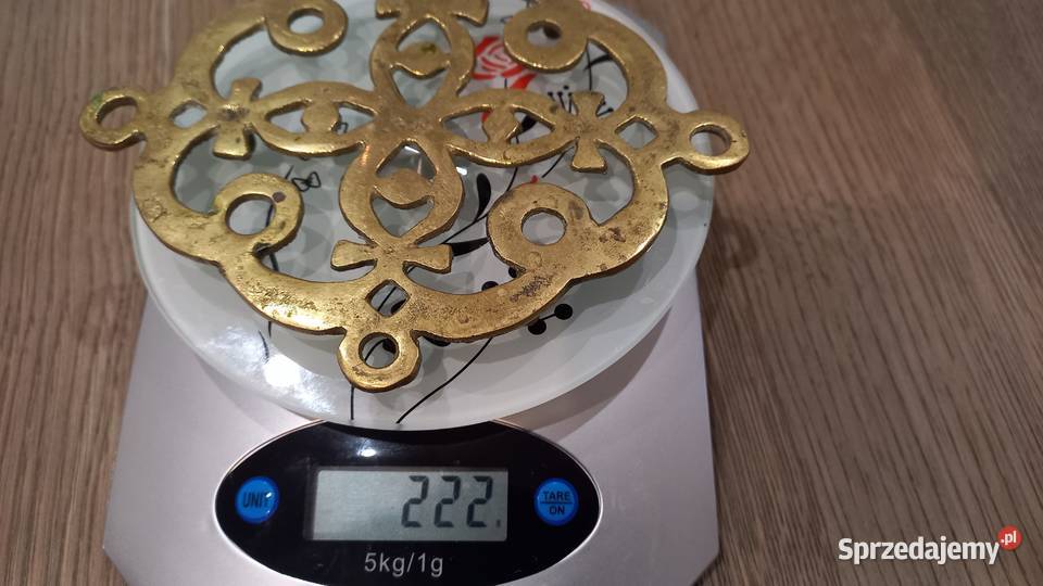 Podstawka mosiężna pod garnek żelazko 684 Antyki Gawroniec