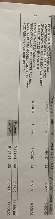 Przetrząsaczo zgrabiarka ekiw 5 gwiazdowa Hrubieszów