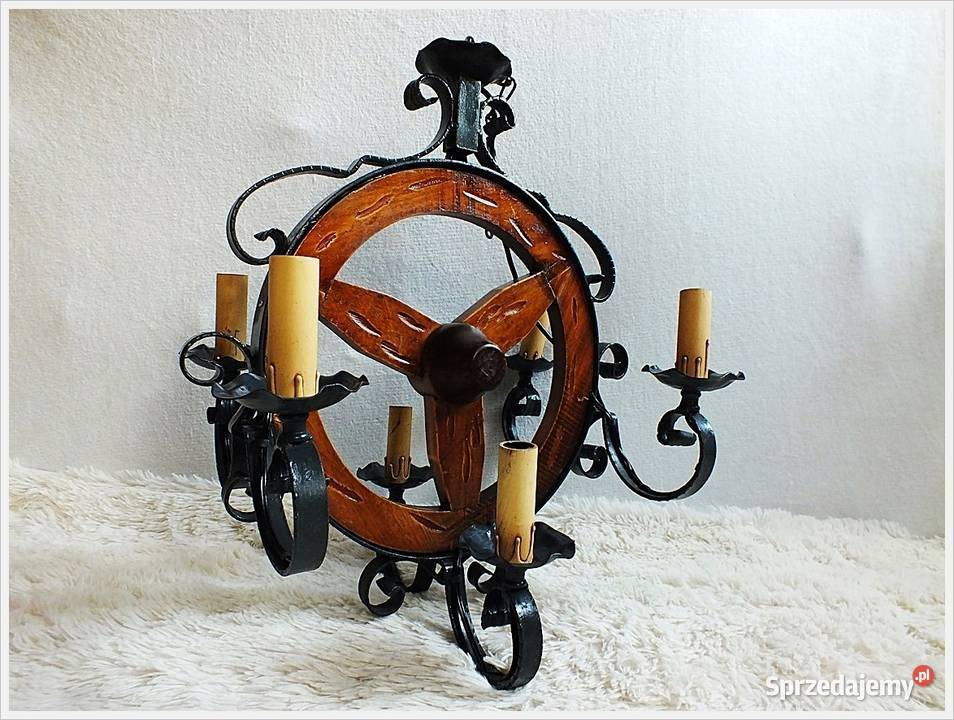 Ponury stary świecznik Wikingów drewniany lubuskie Żary