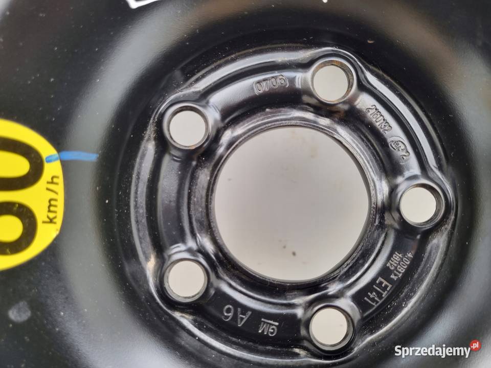 KOŁO ZAPASOWE DOJAZDOWE 12585 R16 Opel Vectra C Rudka