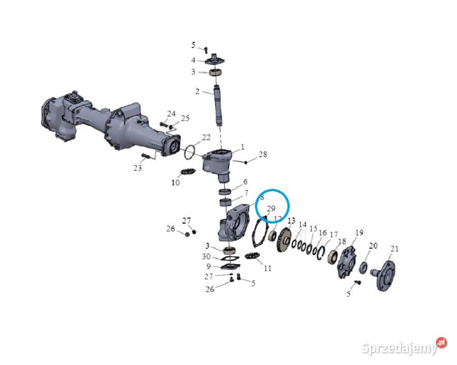 Uszczelka zwrotnicy Mitsubishi VST 180D 224D Tajęcina