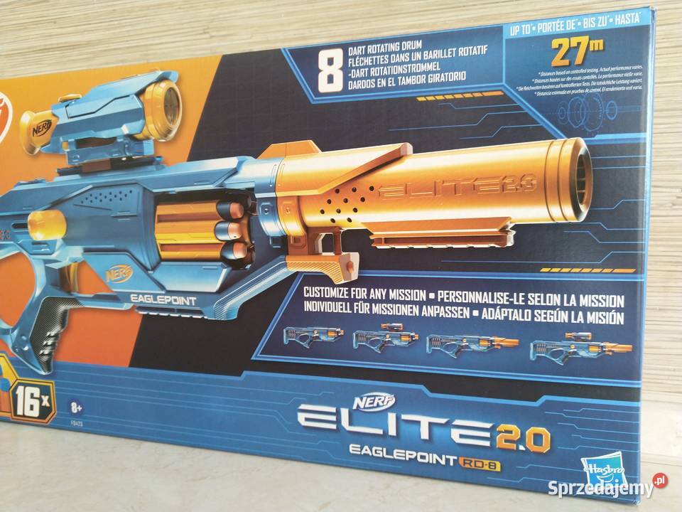 NAJTANIEJ Nerf Elite 20 Eaglepoint RD8 Wyrzutnia