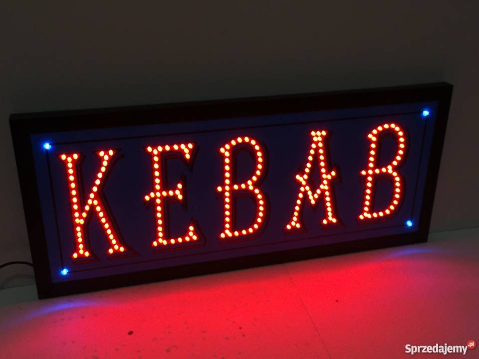 Reklama LED KEBAB 71x31 zewnętrzna 230V Pomiechówek