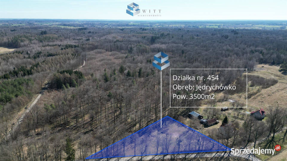 Grunt Jędrychówko 3500m2 warmińsko-mazurskie