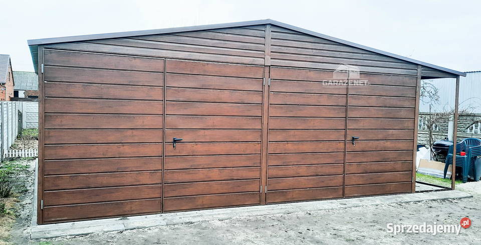 GARAŻ BLASZANY 6m x 58m WIATA DWUSPAD 2X BRAMA Sprzedaż Jarocin sprzedam