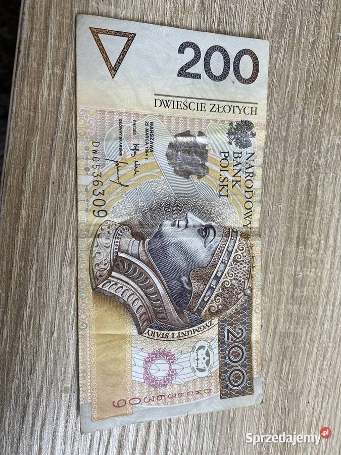 Rzadki banknot 200 Pozostałe sprzedam