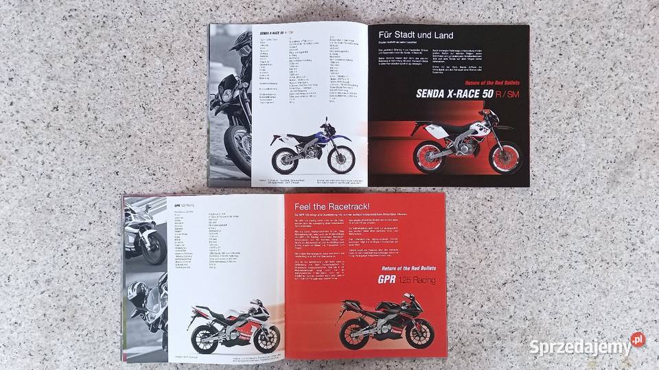 DERBI Motorowery Motocykle 50 ccm 125659 ccm katalog śląskie Bytom