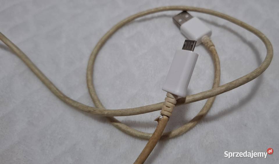 Kabel USB Typ A USB micro B biały 100 1m Czeladź