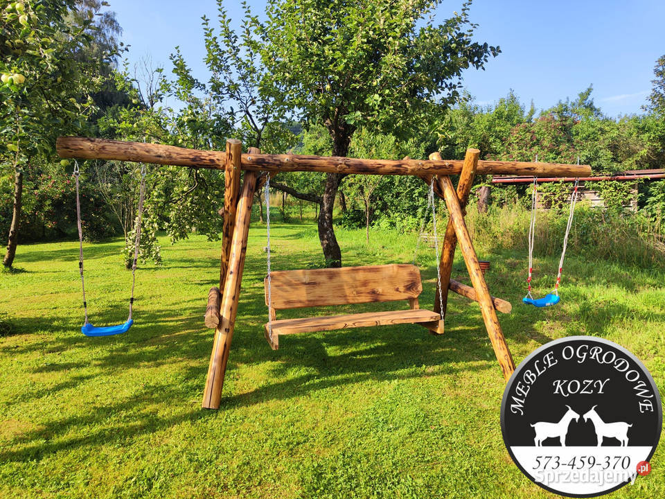 PROMOCJA Huśtawka ogrodowa drewniana plac zabaw lubuskie Zielona Góra