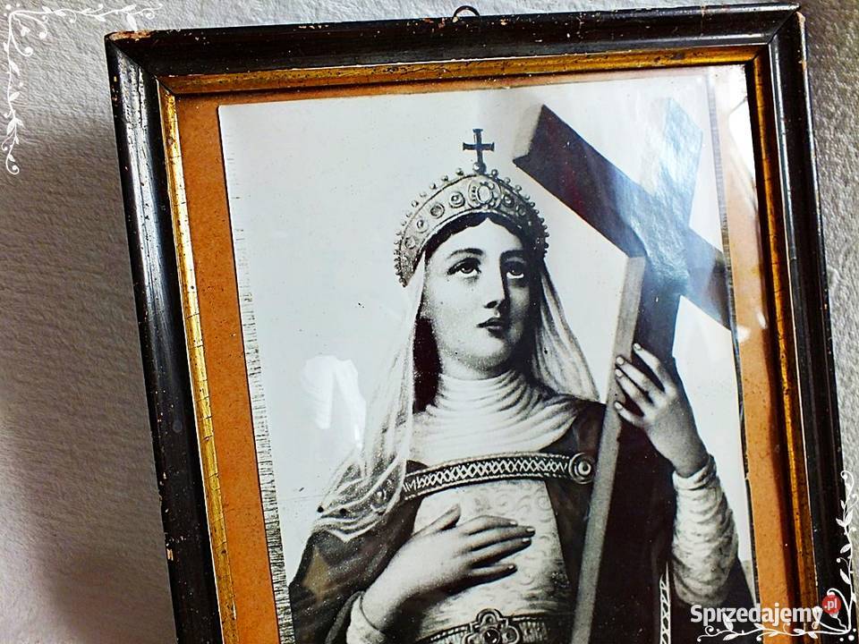 Stary obraz Matka Boska z czarnym Krzyżem lubuskie Żary