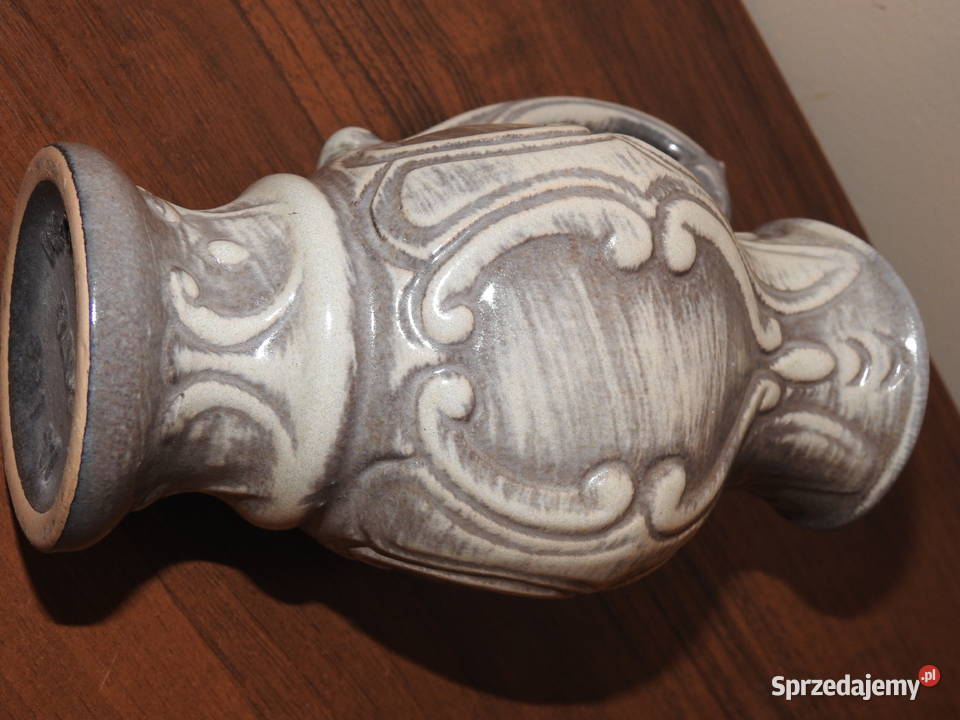 Szary wazonik w sygnowany Keramik Porcelana i szkło Inowrocław