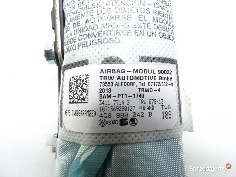 PODUSZKA POWIETRZNA AIRBAG FOTELA PRAWA PRAWY