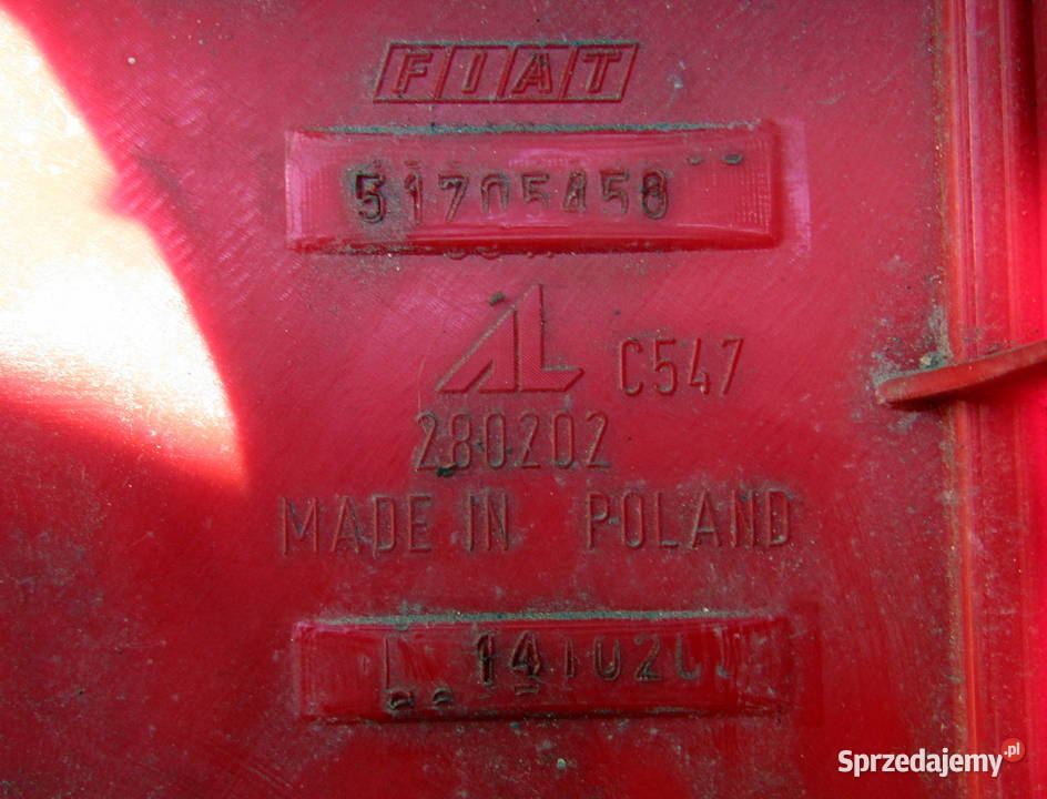 LAMPA TYLNA PRAWA FIAT PANDA II 51705458 Mysłaków sprzedam