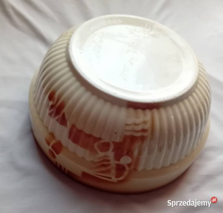 Fajansowa misa art deco zdobiona techniką Koźminek