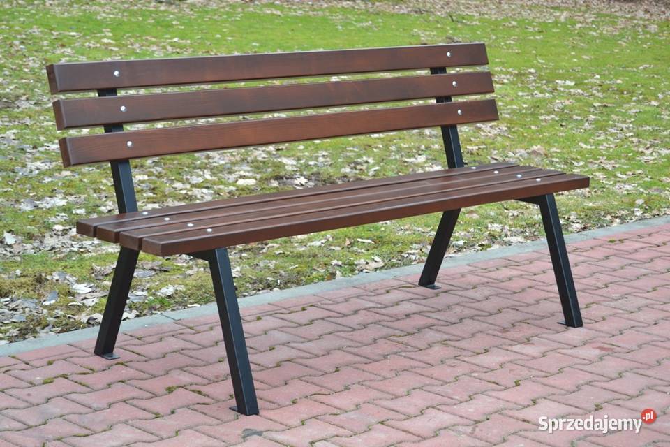 ŁAWKA stalowa z oparciem PARKOWA OGRODOWA mazowieckie Siedlce