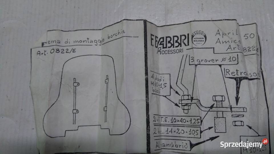 NOWA SZYBA OWIEWKA OSŁONA FABBRI MADE IN ITALY podlaskie Bielsk Podlaski