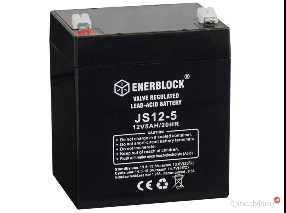 Akumulator ENERBLOCK AGM JS125 12V 5Ah Elbląg