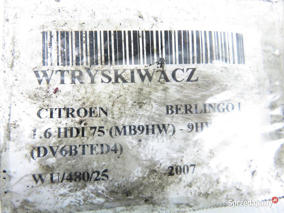 WTRYSKIWACZ CITROEN BERLINGO I 16 HDI 0445110239