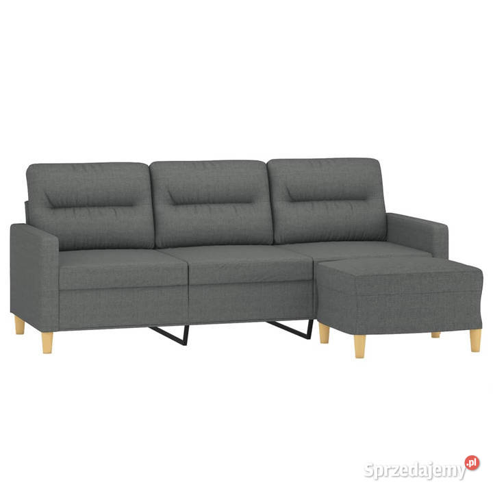 3osobowa sofa z podnóżkiem ciemnoszary 180 Dom i Ogród mazowieckie Warszawa