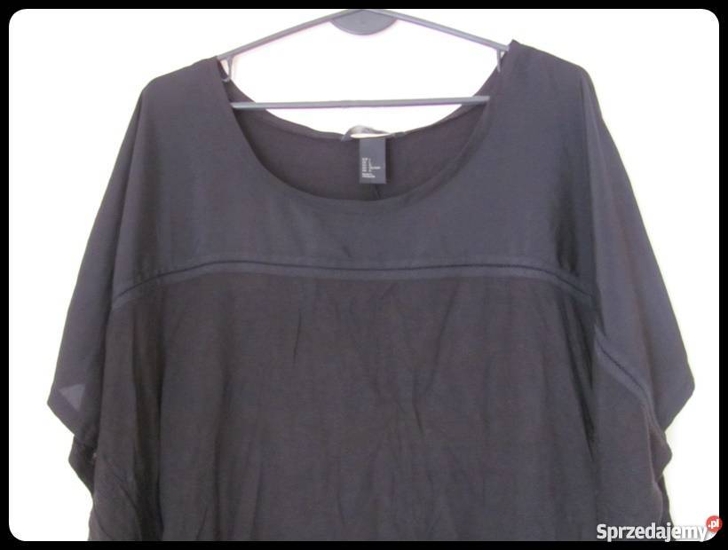 HM czarna bluzka ciekawy krój rozmiar