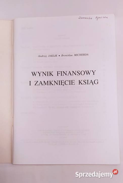 WYNIK FINANSOWY A Jaklik B Micherda MODUŁ VII Hajnówka sprzedam