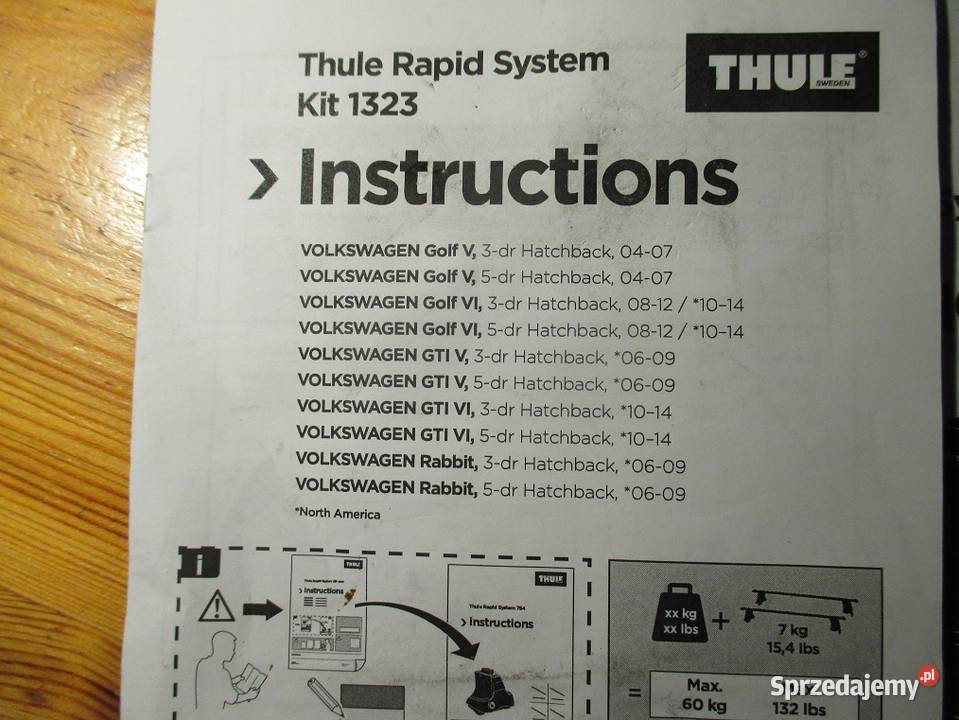 bagaznik dachowy thule golf 5 i 6 dolnośląskie Ząbkowice Śląskie sprzedam