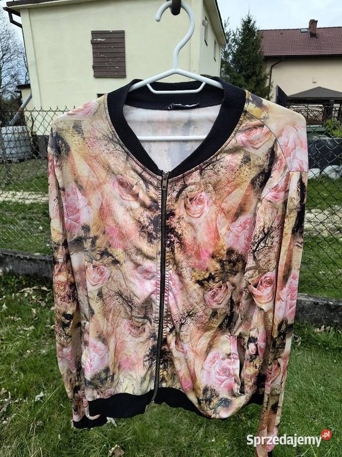Floral Print Bomber Jacket kolorowy śląskie Kaniów