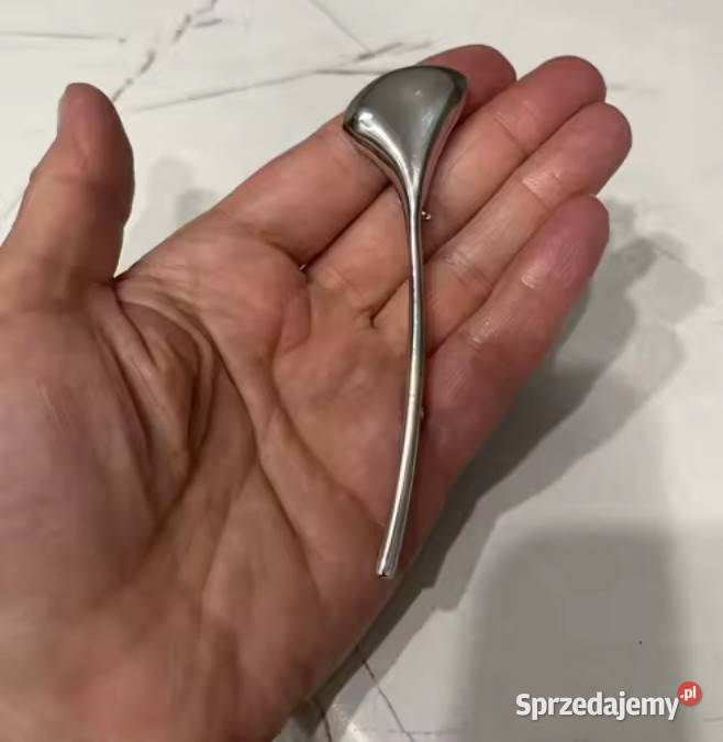 Duża minimalistyczna broszka liść miłorzębu Białystok