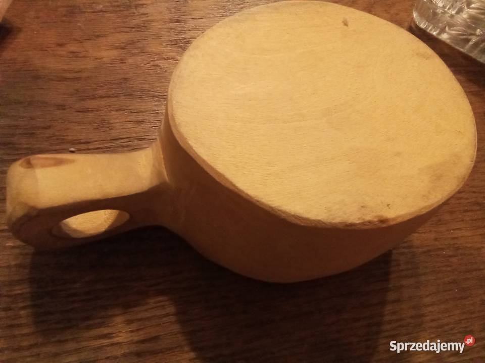Kuksa drewniana drewniany kubek PRL