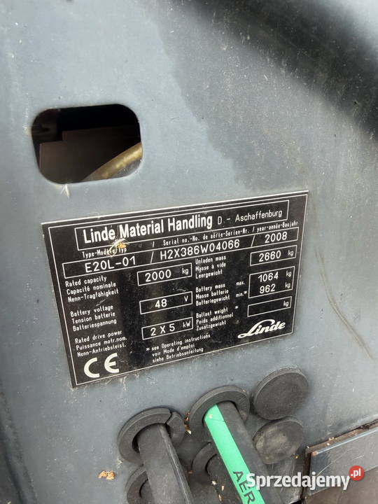 wózek widłowy elektryczny LINDE E20L Triplex Linde Działoszyn