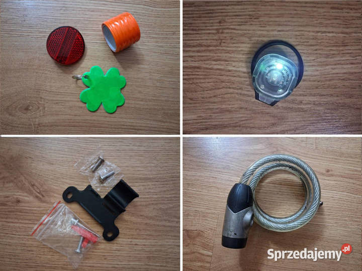 Zestaw do roweru blokada linka 12 mm lampka Warszawa sprzedam
